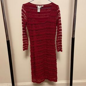 Max Studio Red Lace Dress